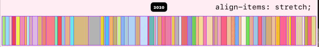 animated gif alternating between full height items, and items of their own size that are aligned with align-items set to start (aligned to top), center and end (aligned to bottom)