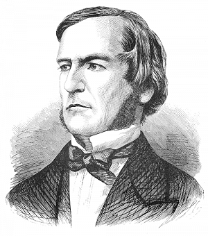 black and white drawing of man in suit